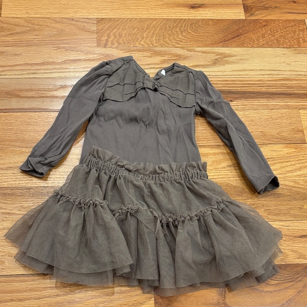 GAP Olive Green Long Sleeve Tulle Dress Set